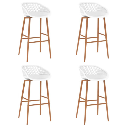 Berkfield Bar Chairs 4 pcs White