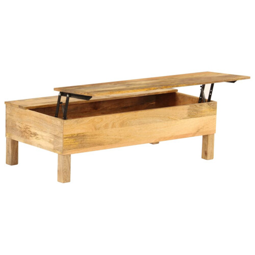 Berkfield Coffee Table Solid Mango Wood 110x55x35 cm