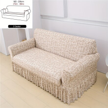 (Elegant style-skirt sofa cover, 3 Seater185-230cm/72-90inch) 1pc Digital Print Skirt Style Sofa Cover Elastic Full Cover Sofa Cover Suitable for