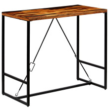 Berkfield Bar Table Solid Reclaimed Wood 120x60x106 cm