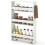 Slanke rolwagen met 4 niveaus en open schappen, wit 2