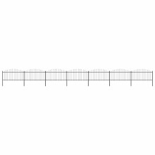 Berkfield Garden Fence with Spear Top Steel 1248x150 cm Black