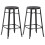 Berkfield Bar Stools 2 pcs Black Steel 1