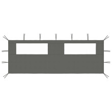 Berkfield Gazebo Sidewall with Windows 6x2 m Anthracite