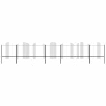 Berkfield Garden Fence with Spear Top Steel 1248x200 cm Black