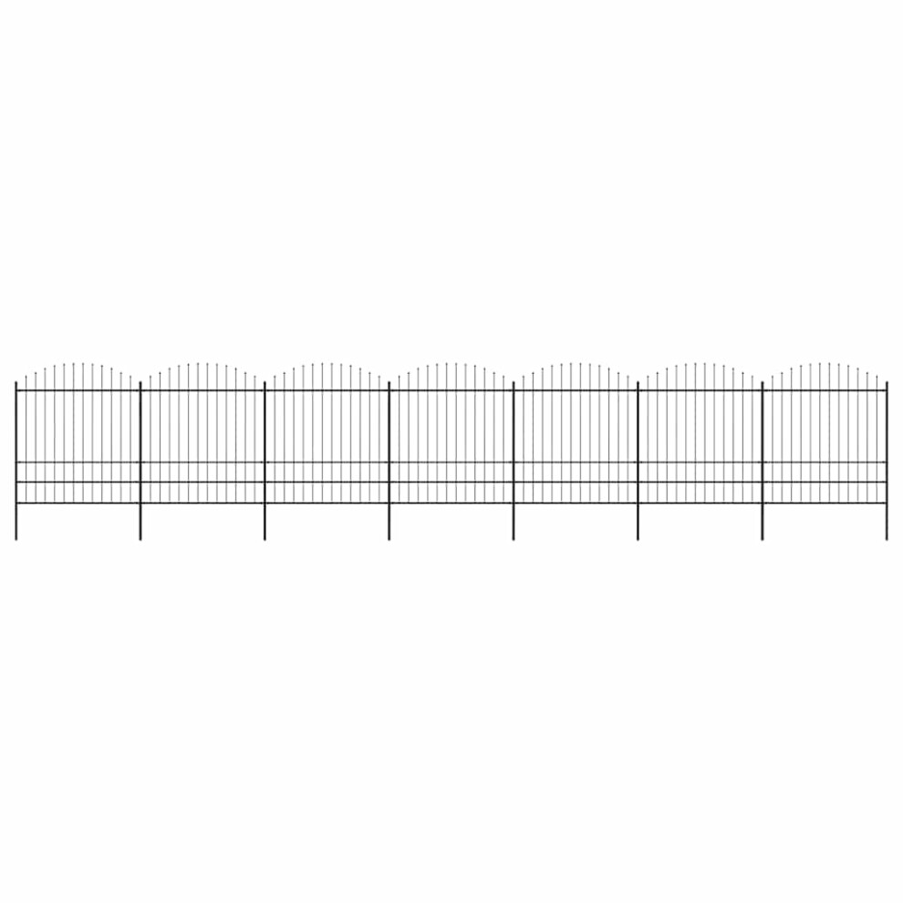 Photos - Other for Repair Berkfield Garden Fence with Spear Top Steel 1248x200 cm Black