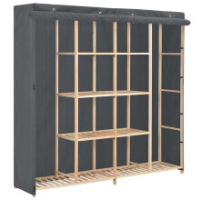 Berkfield Wardrobe Grey 173x40x170 cm Fabric
