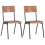 Berkfield Dining Chairs 2 pcs Brown Solid Plywood Steel 1
