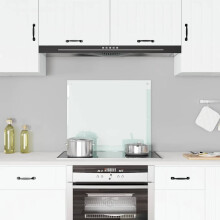 Berkfield Kitchen Backsplash Milk 70 x 60 cm Tempered Glass