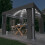 Berkfield Gazebo with Curtain&LED String Lights 3x3 m Anthracite 1