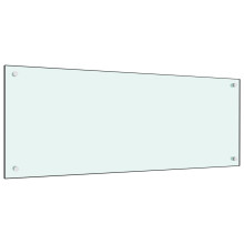 Berkfield Kitchen Backsplash Milk 100 x 40 cm Tempered Glass