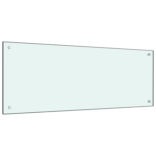 Berkfield Kitchen Backsplash Milk 100 x 40 cm Tempered Glass