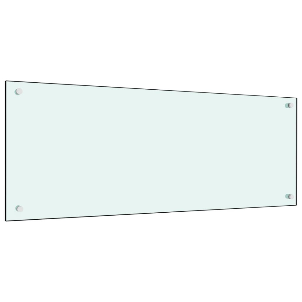 Berkfield Kitchen Backsplash Milk 100 X 40 Cm Tempered Glass 6188302532468