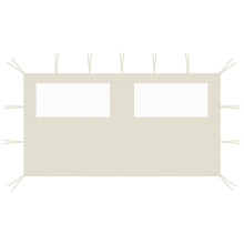 Berkfield Gazebo Sidewall with Windows 4x2 m Cream