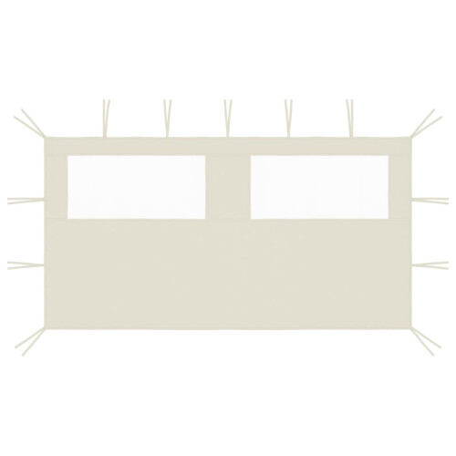 Berkfield Gazebo Sidewall with Windows 4x2 m Cream