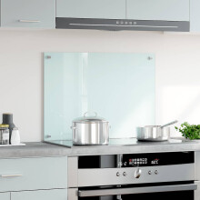 Berkfield Kitchen Backsplash Milk 70 x 50 cm Tempered Glass