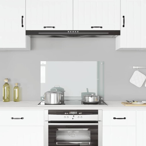 Berkfield Kitchen Backsplash Transparent 80 x 50 cm Tempered Glass