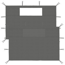 Berkfield Gazebo Sidewalls with Windows 2 pcs Anthracite