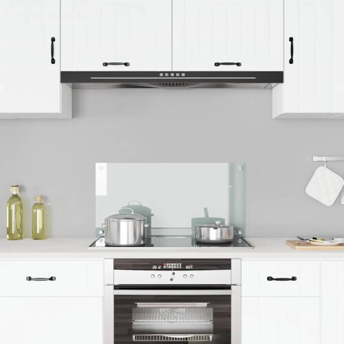 Berkfield Kitchen Backsplash Transparent 80 x 40 cm Tempered Glass