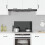 Berkfield Kitchen Backsplash Black 80 x 40 cm Tempered Glass 1