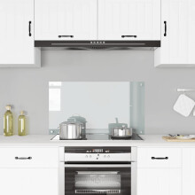 Berkfield Kitchen Backsplash Transparent 90 x 50 cm Tempered Glass