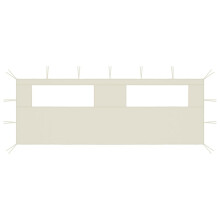 Berkfield Gazebo Sidewall with Windows 6x2 m Cream