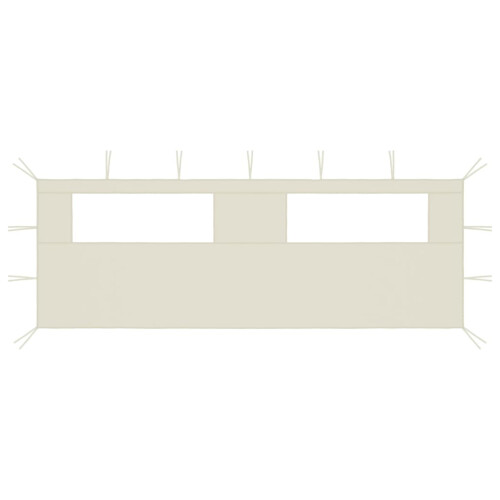 Berkfield Gazebo Sidewall with Windows 6x2 m Cream