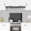Berkfield Kitchen Backsplash Black 80 x 50 cm Tempered Glass 1