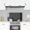 Berkfield Kitchen Backsplash Black 90 x 50 cm Tempered Glass 1