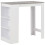 Berkfield Bar Table with Shelf White 110x50x103 cm 1