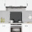 Berkfield Kitchen Backsplash Black 70 x 60 cm Tempered Glass 1