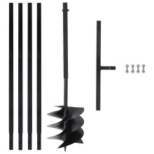 Berkfield Ground Drill with Handle 250 mm with Extension Tube 4 m Steel