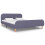 Berkfield Bed Frame without Mattress Light Grey Fabric 135x190 cm Double 1