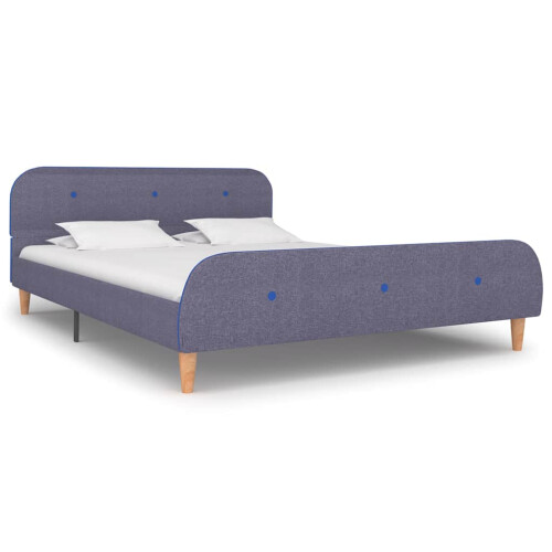 Berkfield Bed Frame without Mattress Light Grey Fabric 135x190 cm Double