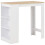 Berkfield Bar Table with Shelf White 110x50x103 cm 1
