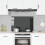 Berkfield Kitchen Backsplash Black 90 x 60 cm Tempered Glass 1
