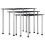 Berkfield Nesting Tables 3 pcs Black Tempered Glass 1