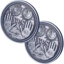Decision Coin Double Sided YES Design Positive Flip Coin for Quick Decisions Pocket Size