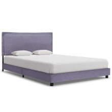 Berkfield Bed Frame without Mattress Light Grey Fabric 135x190 cm Double