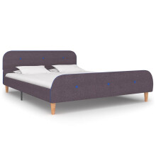 Berkfield Bed Frame without Mattress Taupe Fabric 135x190 cm Double