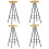 Berkfield Bar Stools 4 pcs Rough Mango Wood 1