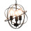 Berkfield Hanging Lamp Black Sphere 3 x E27 Bulbs 1