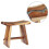 Berkfield Stool Solid Suar Wood and Polyresin 1