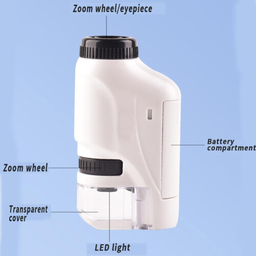 Kids Microscope Blue Mini Handheld Microscope with Clear Magnified View and KidFriendly Design 1