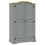 Berkfield Wardrobe Mexican Pine Corona Range 2 Doors Grey 1