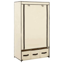 Berkfield Wardrobe Cream 87x49x159 cm Fabric