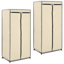 Berkfield Wardrobes 2 pcs Cream 75x50x160 cm