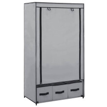 Berkfield Wardrobe Grey 87x49x159 cm Fabric