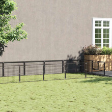 Berkfield Dog Kennel Black 18 m Steel