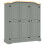 Berkfield Wardrobe Mexican Pine Corona Range 3 Doors Grey 1